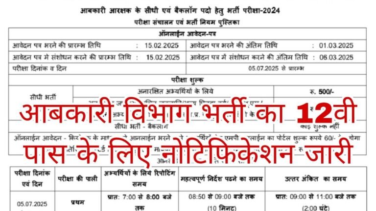 Abkari Vibhag Vacancy